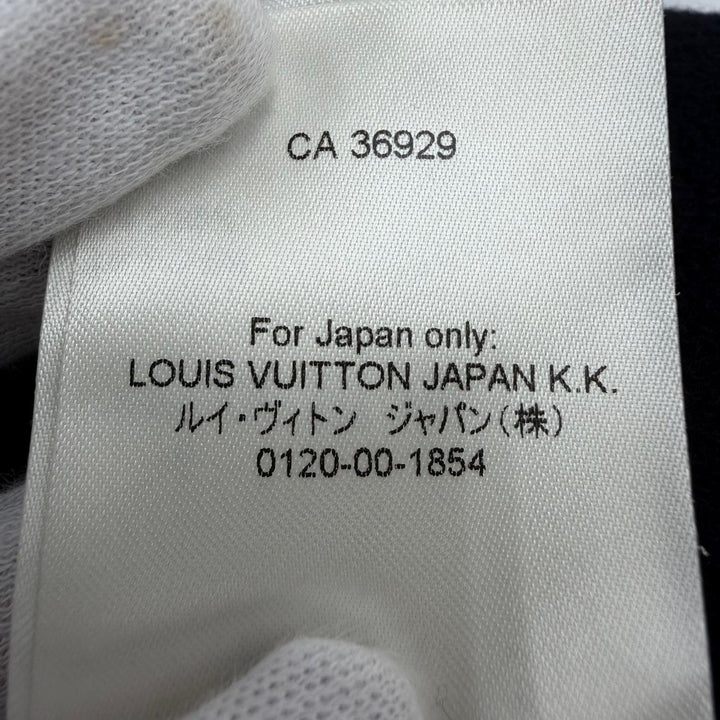 極美品☆LOUIS VUITTON ルイヴィトン 24SS 1AFEZG カシミヤ 裏地モノグラム ロング丈 コート ネイビー 34 イタリア製 正規品 レディース