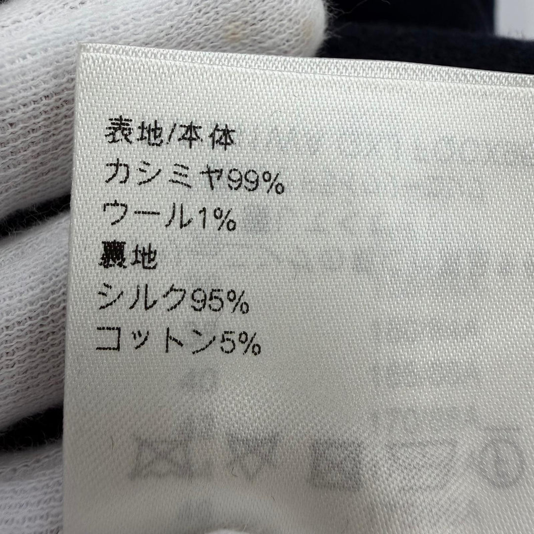 極美品☆LOUIS VUITTON ルイヴィトン 24SS 1AFEZG カシミヤ 裏地モノグラム ロング丈 コート ネイビー 34 イタリア製 正規品 レディース