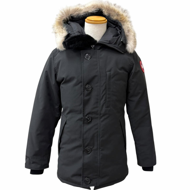 極美品□CANADA GOOSE カナダグース 3438JM JASPER カナダグースジャパン フーデッド ダウンジャケット ブラック S カナダ製 正規品