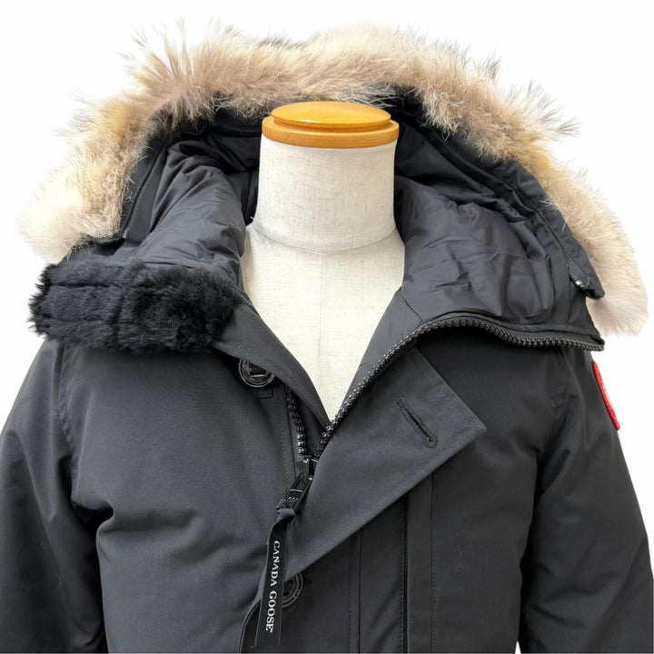 極美品□CANADA GOOSE カナダグース 3438JM JASPER カナダグースジャパン フーデッド ダウンジャケット ブラック S カナダ製 正規品