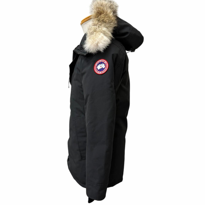極美品□CANADA GOOSE カナダグース 3438JM JASPER カナダグースジャパン フーデッド ダウンジャケット ブラック S カナダ製 正規品