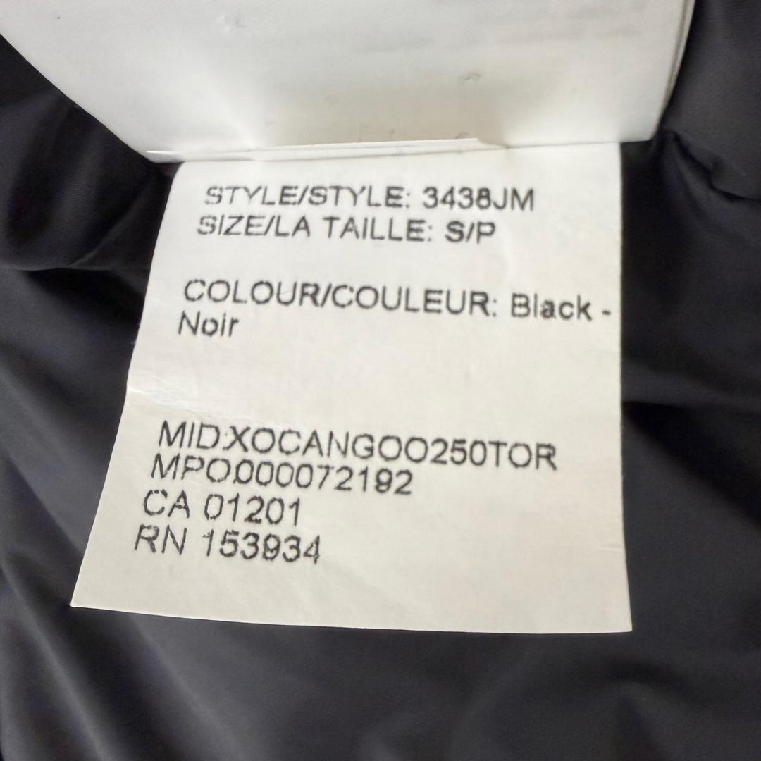 極美品□CANADA GOOSE カナダグース 3438JM JASPER カナダグースジャパン フーデッド ダウンジャケット ブラック S カナダ製 正規品