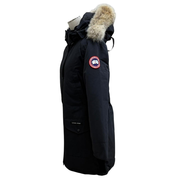 未使用品★CANADA GOOSE カナダグース 6660LA Trillium Parka ファー・フード付 ダウンコート ネイビー L カナダ製 カナダグースジャパン