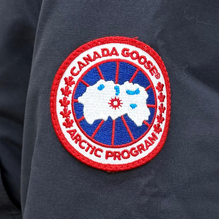 未使用品★CANADA GOOSE カナダグース 6660LA Trillium Parka ファー・フード付 ダウンコート ネイビー L カナダ製 カナダグースジャパン