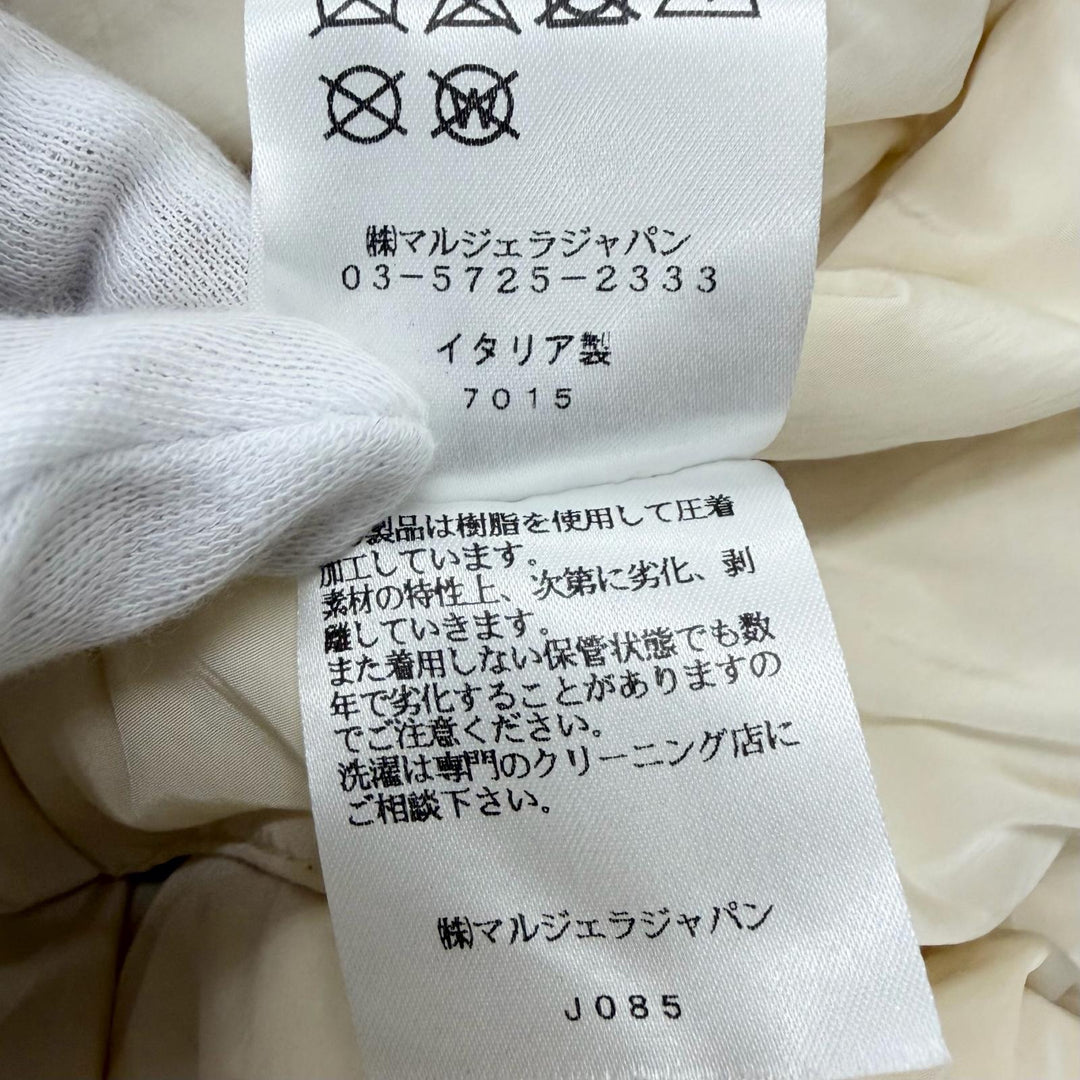 極美品□Maison Margiela 10 メゾンマルジェラ10 S67AH0002 GLAMSLAM ダブルブレスト 中綿 パテッドコート アイボリー 42 伊製 正規品
