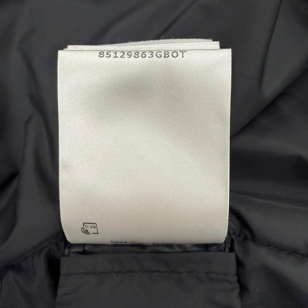 極美品▼MONCLER モンクレール 24-25AW MASAC ロゴワッペン フーデッド ZIP ダウンジャケット 4 正規品 メンズ ガーメント・ハンガー付き
