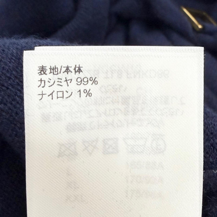 極美品△LOUIS VUITTON ルイヴィトン 22AW カシミヤ99％ Dリング タートルネック ニット ワンピース トップス ネイビー S 伊製 正規品