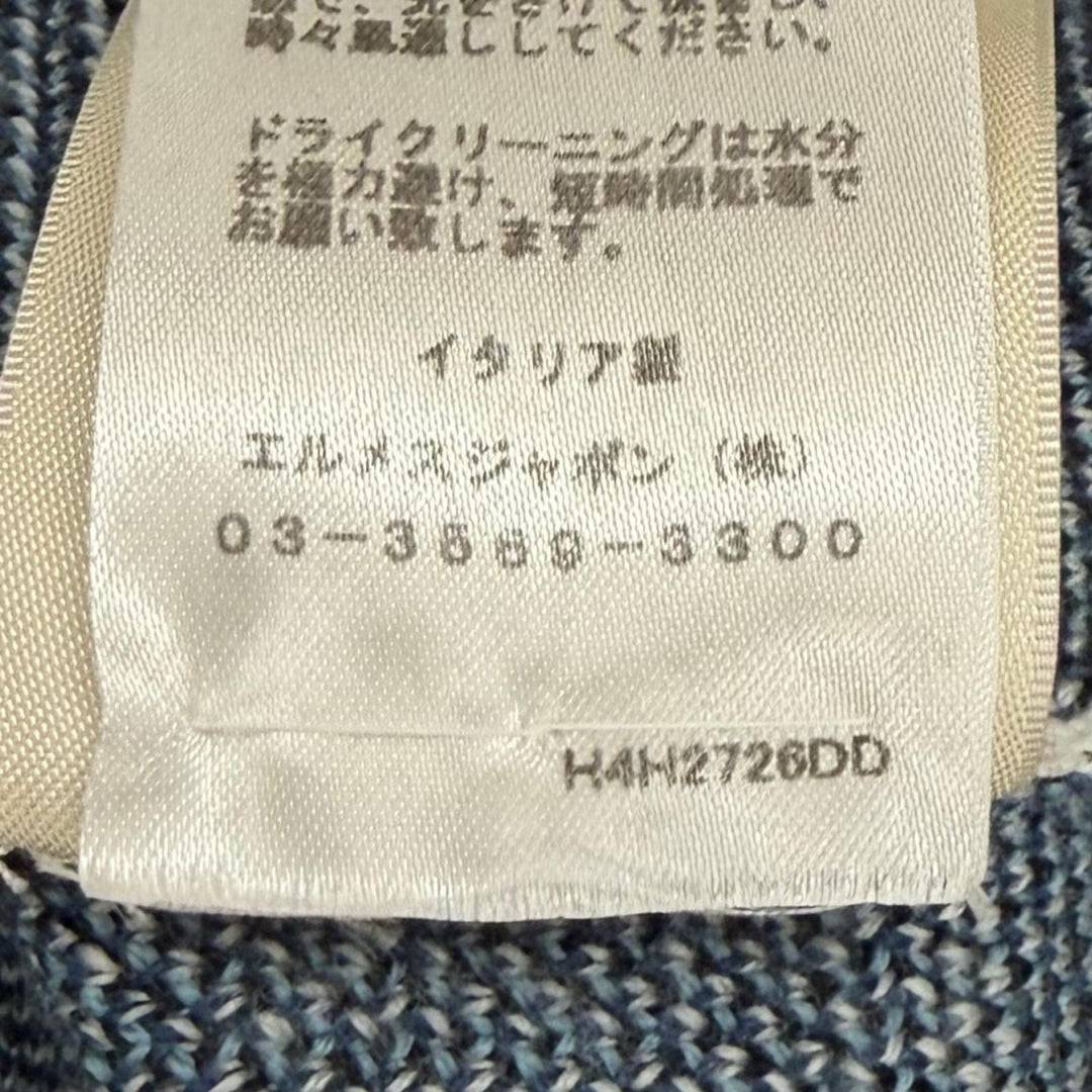 極美品★HERMES エルメス 4H2726DD MORS A JOUET 馬銜 ウール100％ Vネック カーディガン ブラック IT 36 イタリア製 正規品 レディース