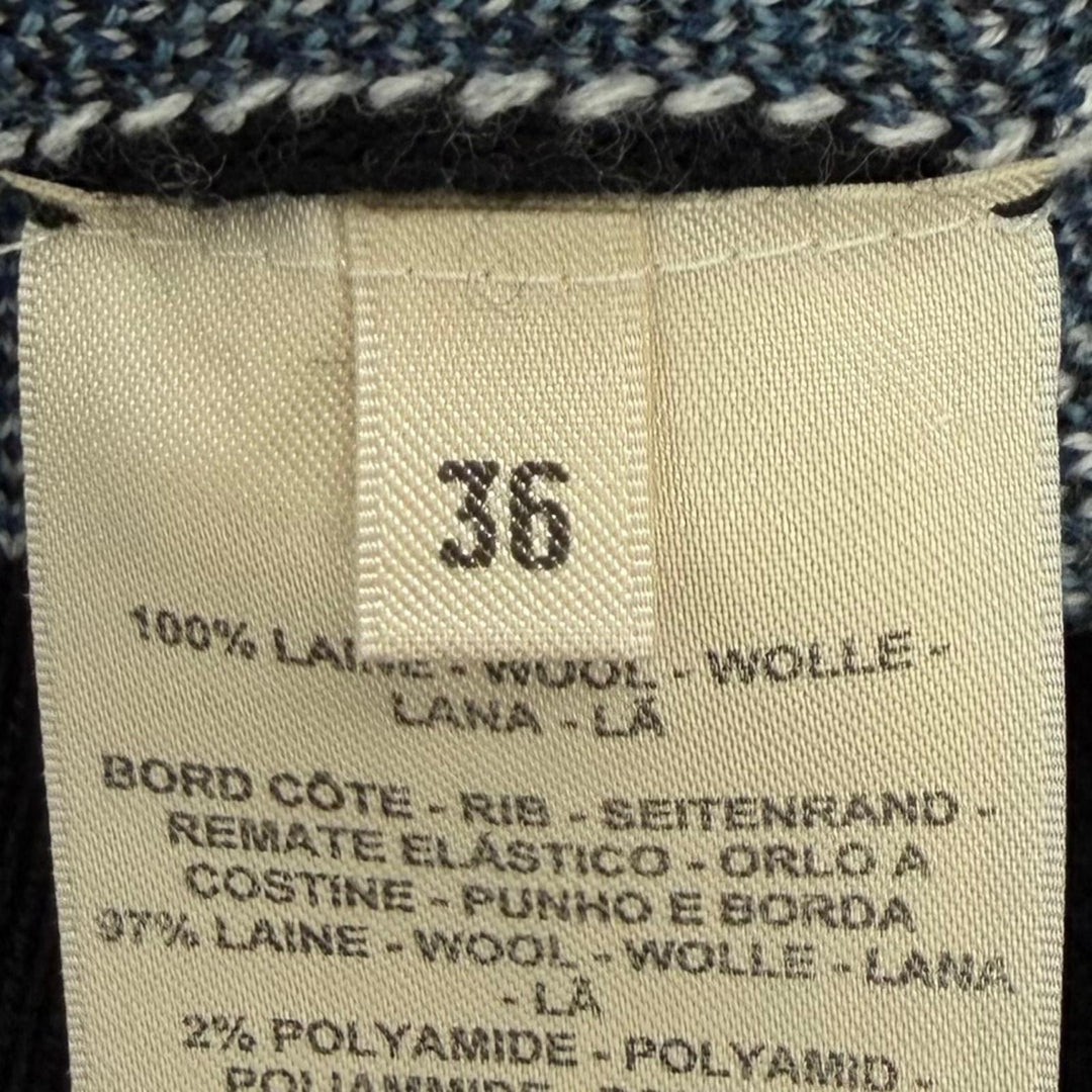 極美品★HERMES エルメス 4H2726DD MORS A JOUET 馬銜 ウール100％ Vネック カーディガン ブラック IT 36 イタリア製 正規品 レディース