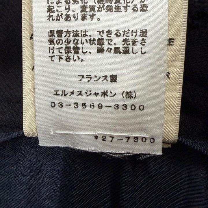 極美品☆HERMES エルメス 22AW 2H0304DN ウール ベルトデザイン 膝丈 フレアスカート ブラック 34 フランス製 正規品 レディース