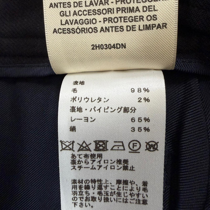 極美品☆HERMES エルメス 22AW 2H0304DN ウール ベルトデザイン 膝丈 フレアスカート ブラック 34 フランス製 正規品 レディース
