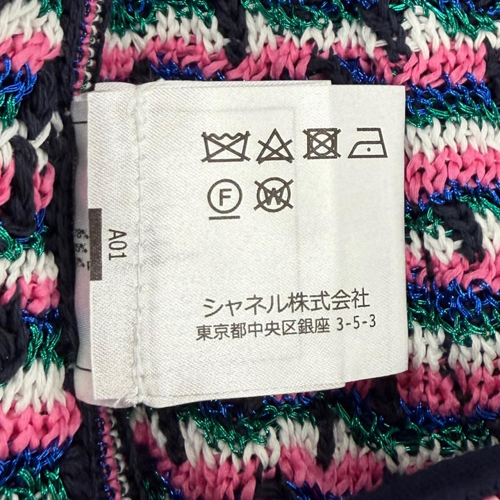 極美品★CHANEL シャネル 17S P56617K07412 ココマーク 総柄 ジップデザイン 台形 スカート マルチ 38 イタリア製 正規品 レディース