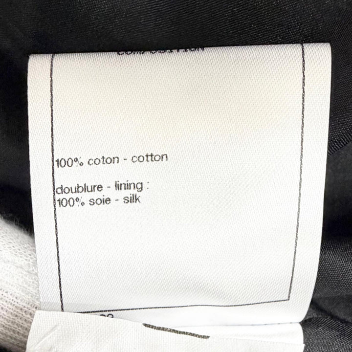 極美品△CHANEL シャネル P59395V36806 コットン100％ ココマーク アンカーボタン ワイドパンツ ボトムス ブラック 34 フランス製 正規品