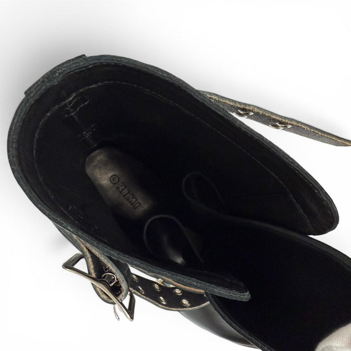 未使用品▼ORIMI オリミ 26SS STRAPPED BIKER BOOTS レザー ベルトデザイン Vibramソール バイカーブーツ ブラック 42 メンズ 箱付き