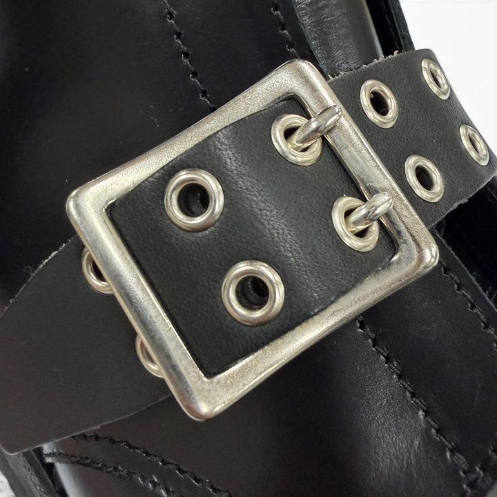 未使用品▼ORIMI オリミ 26SS STRAPPED BIKER BOOTS レザー ベルトデザイン Vibramソール バイカーブーツ ブラック 42 メンズ 箱付き