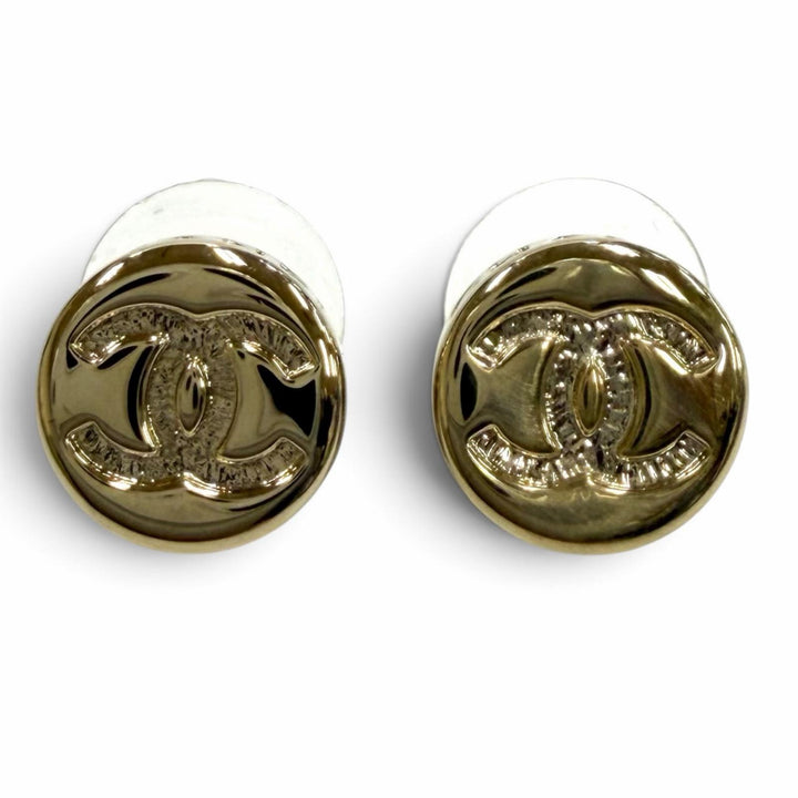 極美品★CHANEL シャネル B25C ココマーク ロゴ入り ピアス アクセサリー ゴールド イタリア製 レディース 箱・保存袋付き
