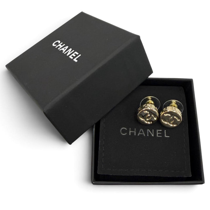 極美品★CHANEL シャネル B25C ココマーク ロゴ入り ピアス アクセサリー ゴールド イタリア製 レディース 箱・保存袋付き