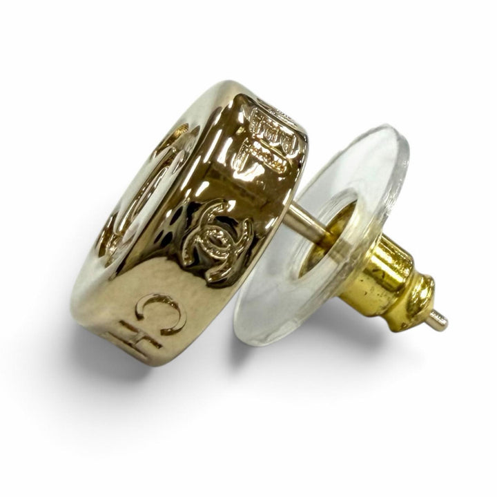 極美品★CHANEL シャネル B25C ココマーク ロゴ入り ピアス アクセサリー ゴールド イタリア製 レディース 箱・保存袋付き