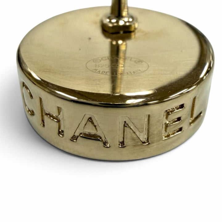 極美品★CHANEL シャネル B25C ココマーク ロゴ入り ピアス アクセサリー ゴールド イタリア製 レディース 箱・保存袋付き