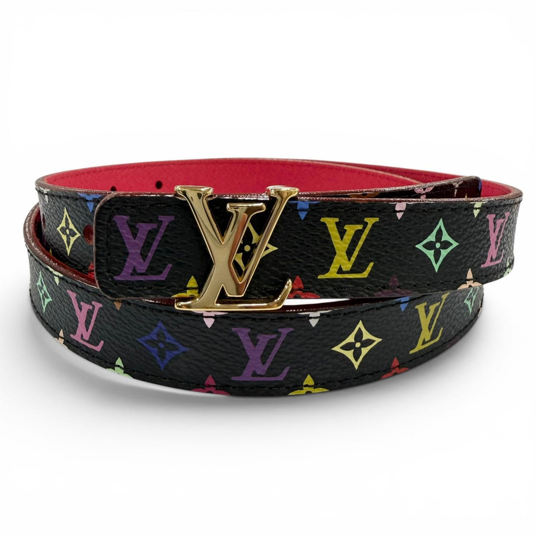 美品☆LOUIS VUITTON ルイヴィトン M9631W サンチュール モノグラムレザー モノグラムマルチ ベルト 85/34 スペイン製 レディース
