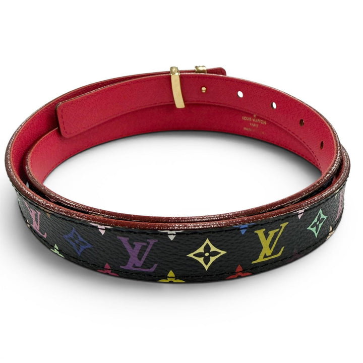 美品☆LOUIS VUITTON ルイヴィトン M9631W サンチュール モノグラムレザー モノグラムマルチ ベルト 85/34 スペイン製 レディース