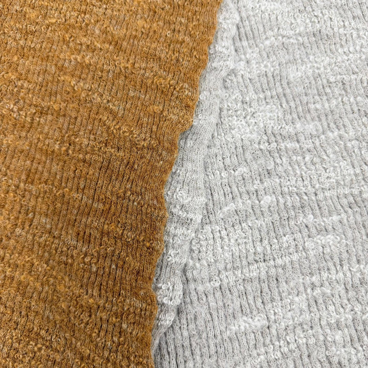 美品☆CHANEL シャネル P54529K07098 アルパカ リネン混 ココマークメタルボタン マフラー ブラウン ベージュ 伊製 正規品 レディース