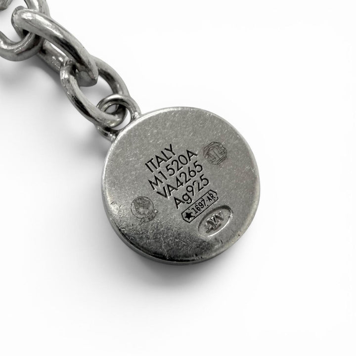 美品□LOUIS VUITTON ルイヴィトン 2025年製 M1520A ブレスレット LV スパイク AG925 モノグラムフラワー シルバー 伊製 重量11.97g