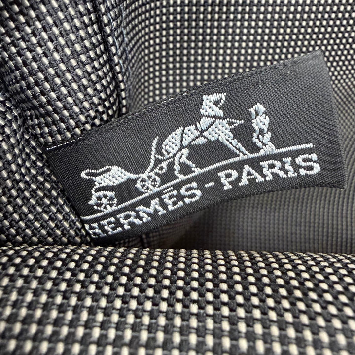 極美品☆HERMES エルメス エールライン PM シルバー金具 セリエ金具 キャンバス トートバッグ ハンドバッグ グレー フランス製