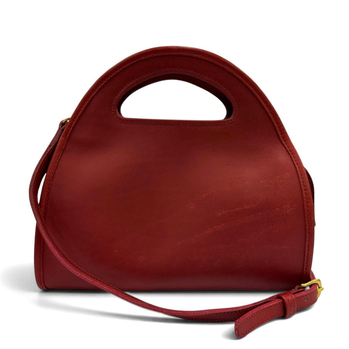美品☆COACH コーチ ヴィンテージ 9942 オールドコーチ グローブレザー 2WAY ハンドバッグ ショルダーバッグ レッド レディース
