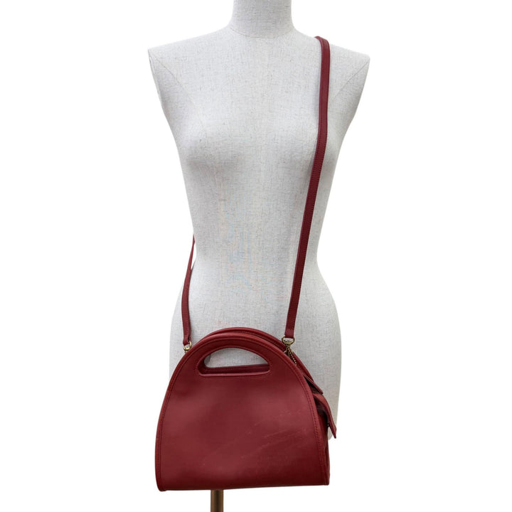 美品☆COACH コーチ ヴィンテージ 9942 オールドコーチ グローブレザー 2WAY ハンドバッグ ショルダーバッグ レッド レディース