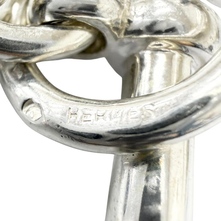 美品□HERMES エルメス ヴィンテージ SV925 シェーヌダンクル クレッシェンド 初期コマ 37コマ ネックレス シルバー 重量98g メンズ