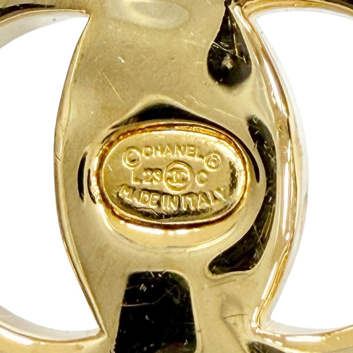 極美品△CHANEL シャネル L23C AB9926 ココマーク ハート クリスタル ラインストーン ピアス 両耳用 ゴールド イタリア製 箱 レディース