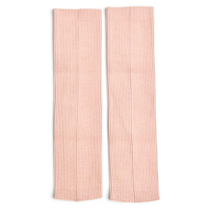 極美品△CHANEL シャネル 24C ゲートル クルーズコレクション ココマーク CCロゴ リブニット レッグウォーマー ピンク 伊製 レディース
