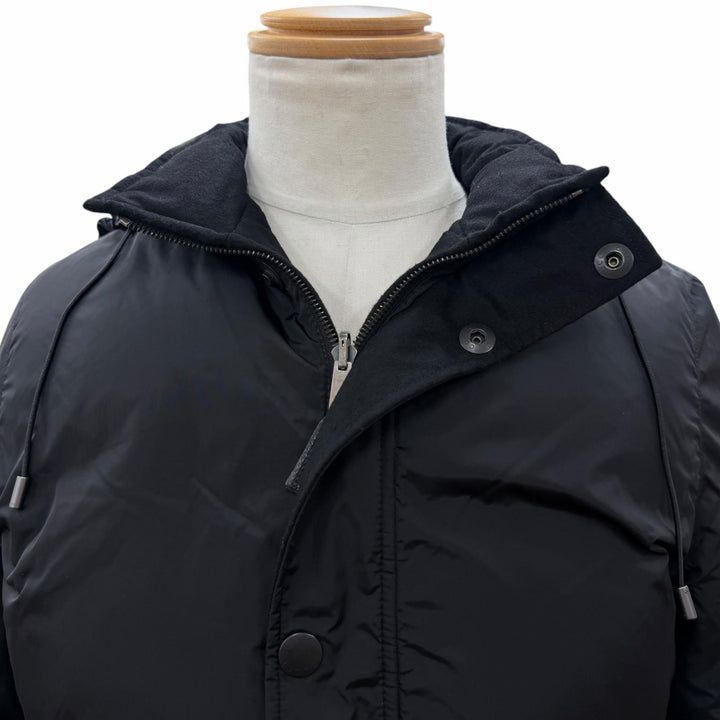 極美品□GUCCI グッチ ヴィンテージ 162865 ウール トムフォード期 ロゴボタン リバーシブル ダウンジャケット 44 イタリア製 正規品