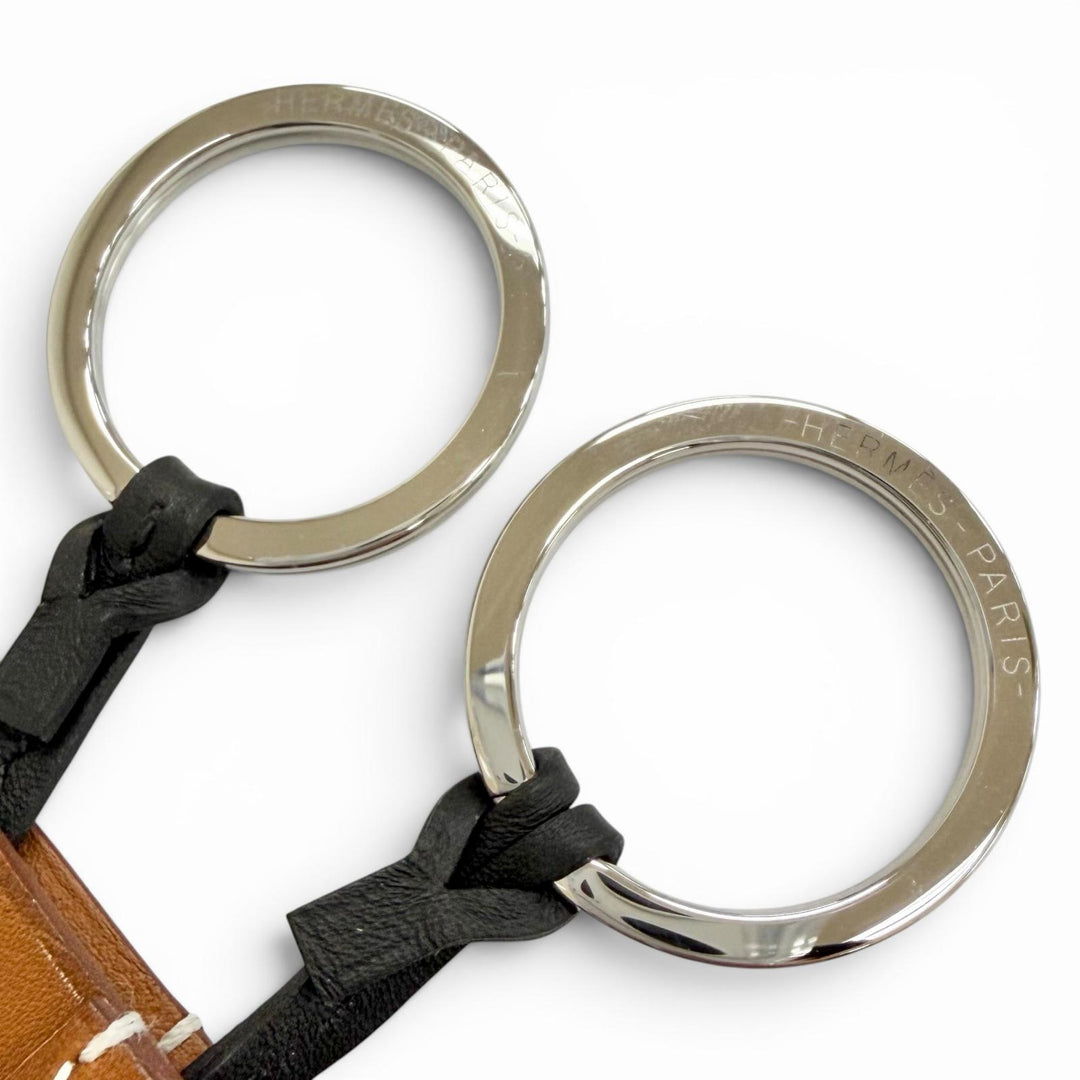 極美品△HERMES エルメス クロシェット バックル ロングネックレス レザー フォーヴ ブラック シルバー金具 K刻印 現行品 定価204600円