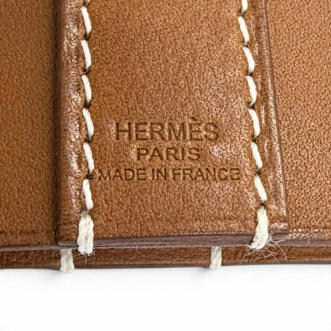 極美品△HERMES エルメス クロシェット バックル ロングネックレス レザー フォーヴ ブラック シルバー金具 K刻印 現行品 定価204600円