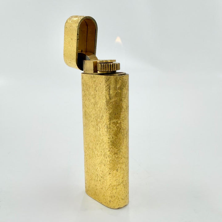 良品◇Cartier カルティエ オーバル 総柄 ローラー式 喫煙具 ガス ライター ゴールド メンズ 着火確認済み