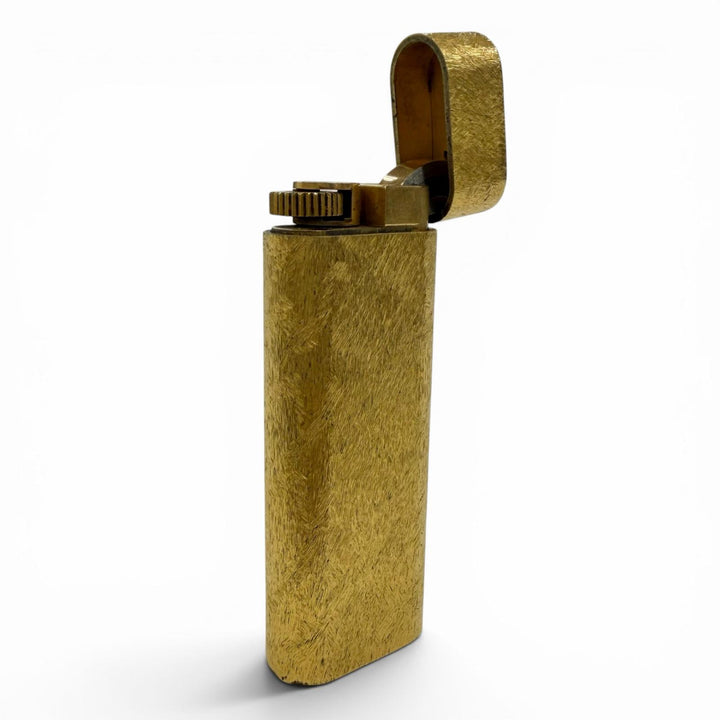 良品◇Cartier カルティエ オーバル 総柄 ローラー式 喫煙具 ガス ライター ゴールド メンズ 着火確認済み
