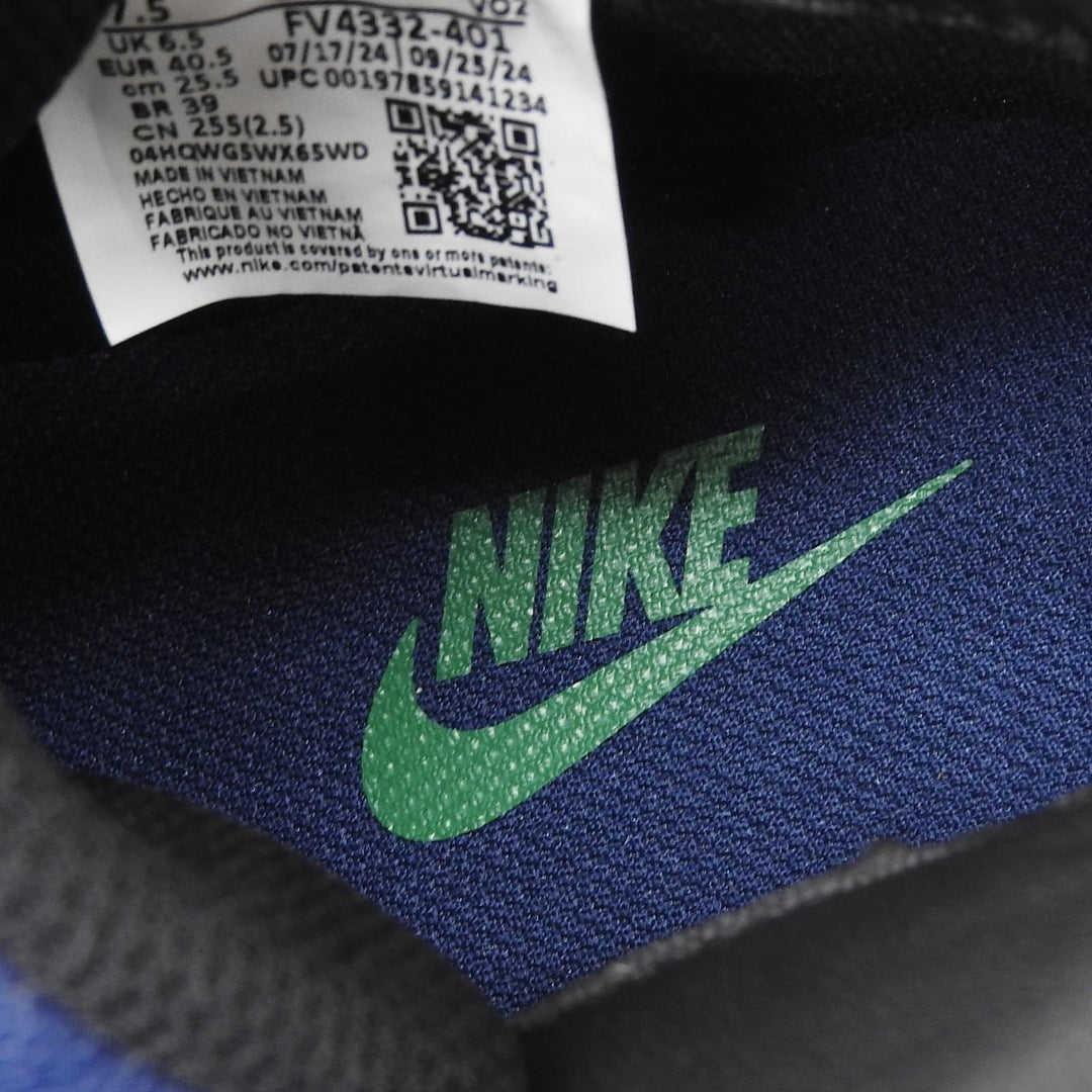 未使用品▲NIKE ナイキ 2024年製 FV4332-401 CYGNAL シグナル スニーカー ネイビー グリーン 25.5cm ベトナム製 メンズ 箱付き