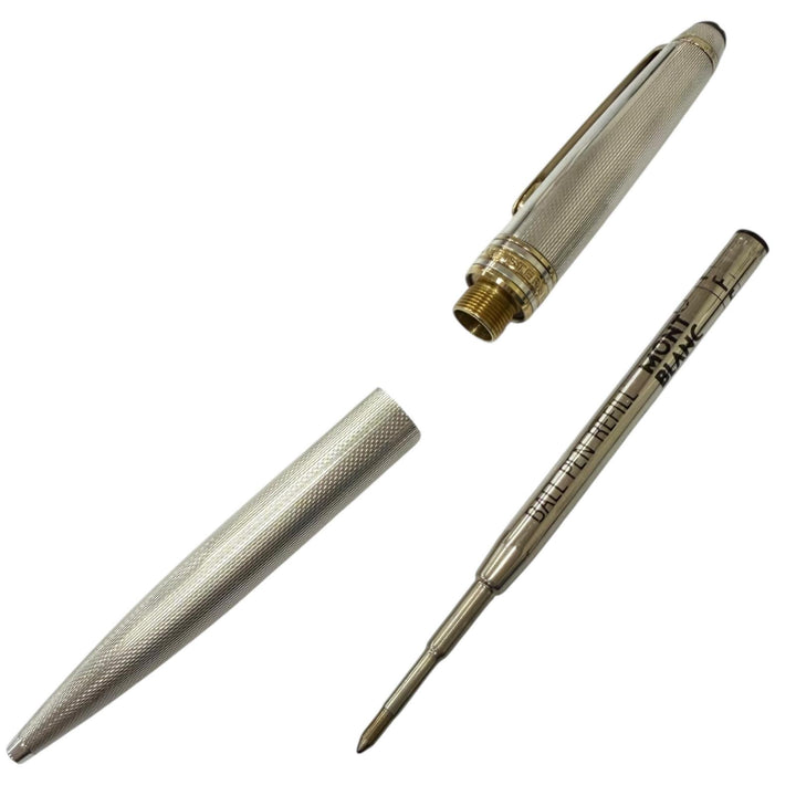 極美品□MONTBLANC モンブラン マイスターシュテュック ソリテール SV925 ボールペン シルバー ゴールド ドイツ製 重量40g 筆記確認済み