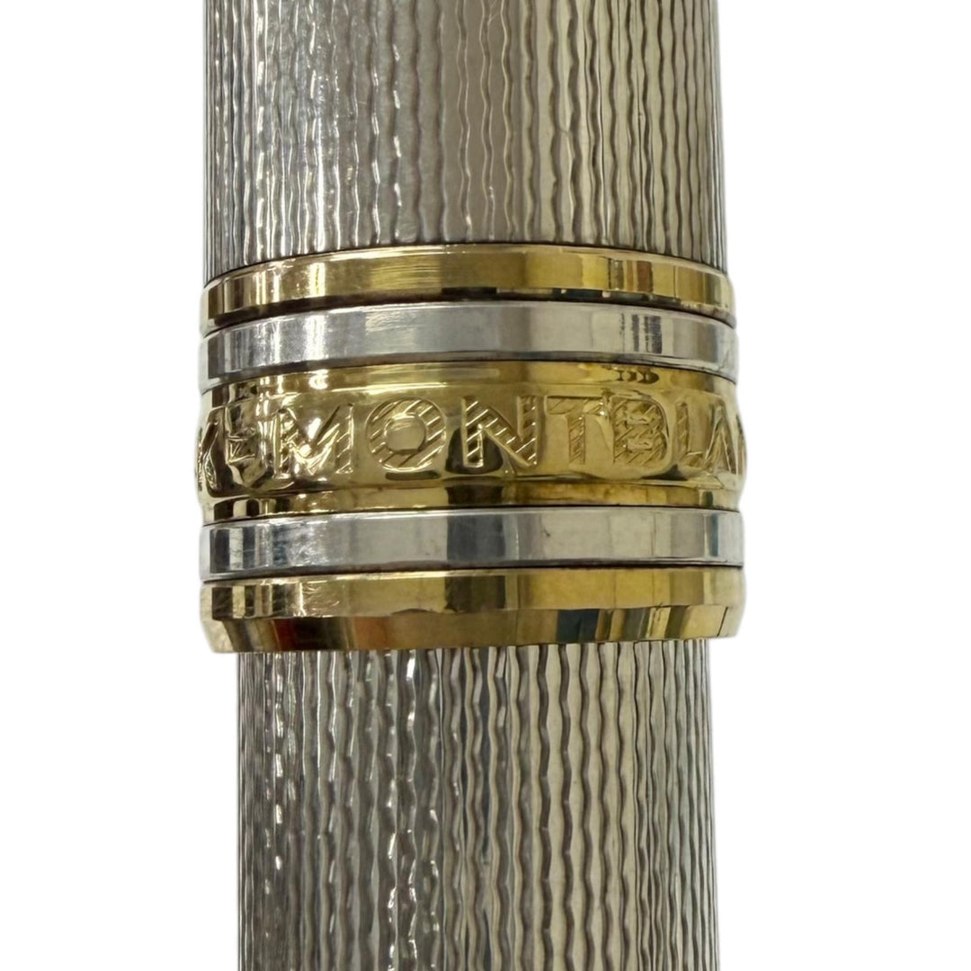 極美品□MONTBLANC モンブラン マイスターシュテュック ソリテール SV925 ボールペン シルバー ゴールド ドイツ製 重量40g 筆記確認済み