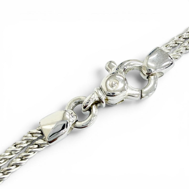 美品△TIFFANY&amp;Co. ティファニー ダブルロープ ハート 925 チョーカー ネックレス アクセサリー シルバー 重量31.6g レディース オススメ