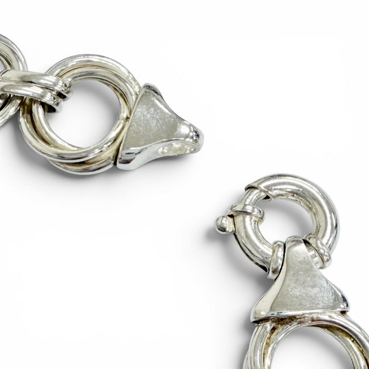 美品△TIFFANY&amp;Co. ティファニー ヴィンテージ トリプルリンク ネックレス 925 チョーカー アクセサリー シルバー イタリア製 重量66.7g