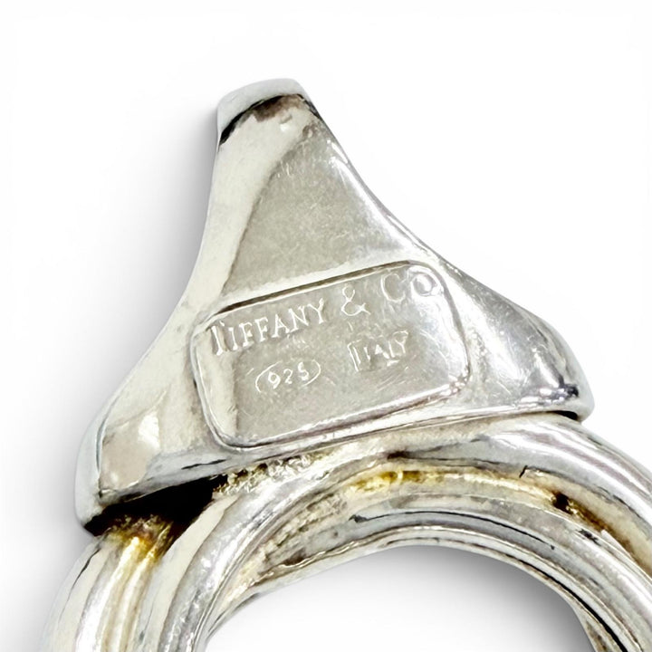 美品△TIFFANY&amp;Co. ティファニー ヴィンテージ トリプルリンク ネックレス 925 チョーカー アクセサリー シルバー イタリア製 重量66.7g