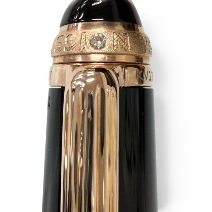 極美品□MONTBLANC モンブラン 75周年記念 1Pダイヤモンド 1924本限定 ローラーボール ボールペン ブラック ローズゴールド ドイツ製