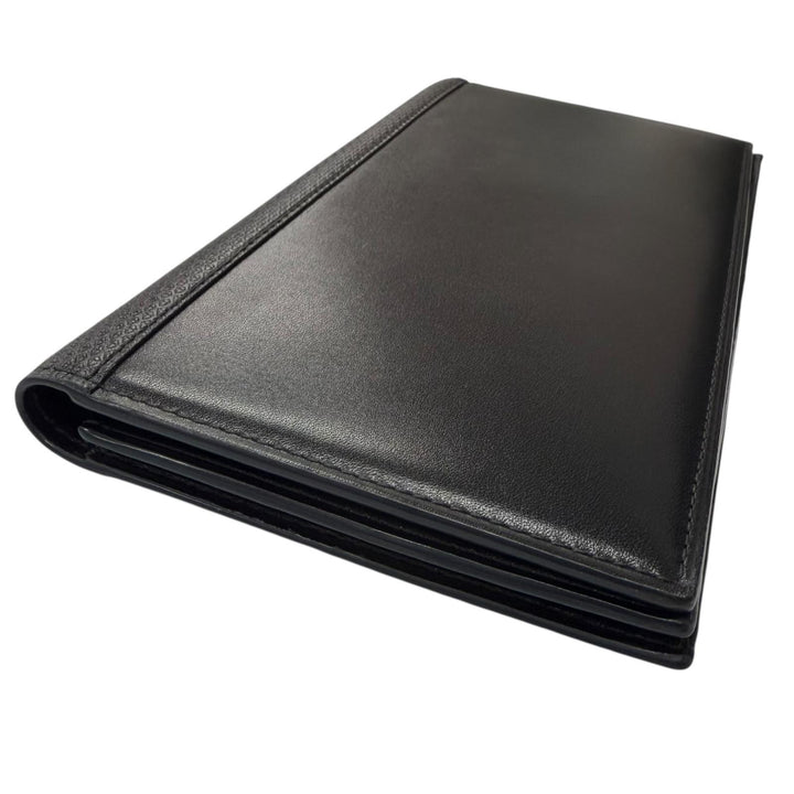 未使用品□John Lobb ジョンロブ Rasp Large Gusset Wallet レザー 二つ折り 札入れ 長財布 ブラック イタリア製 メンズ 定価161700円