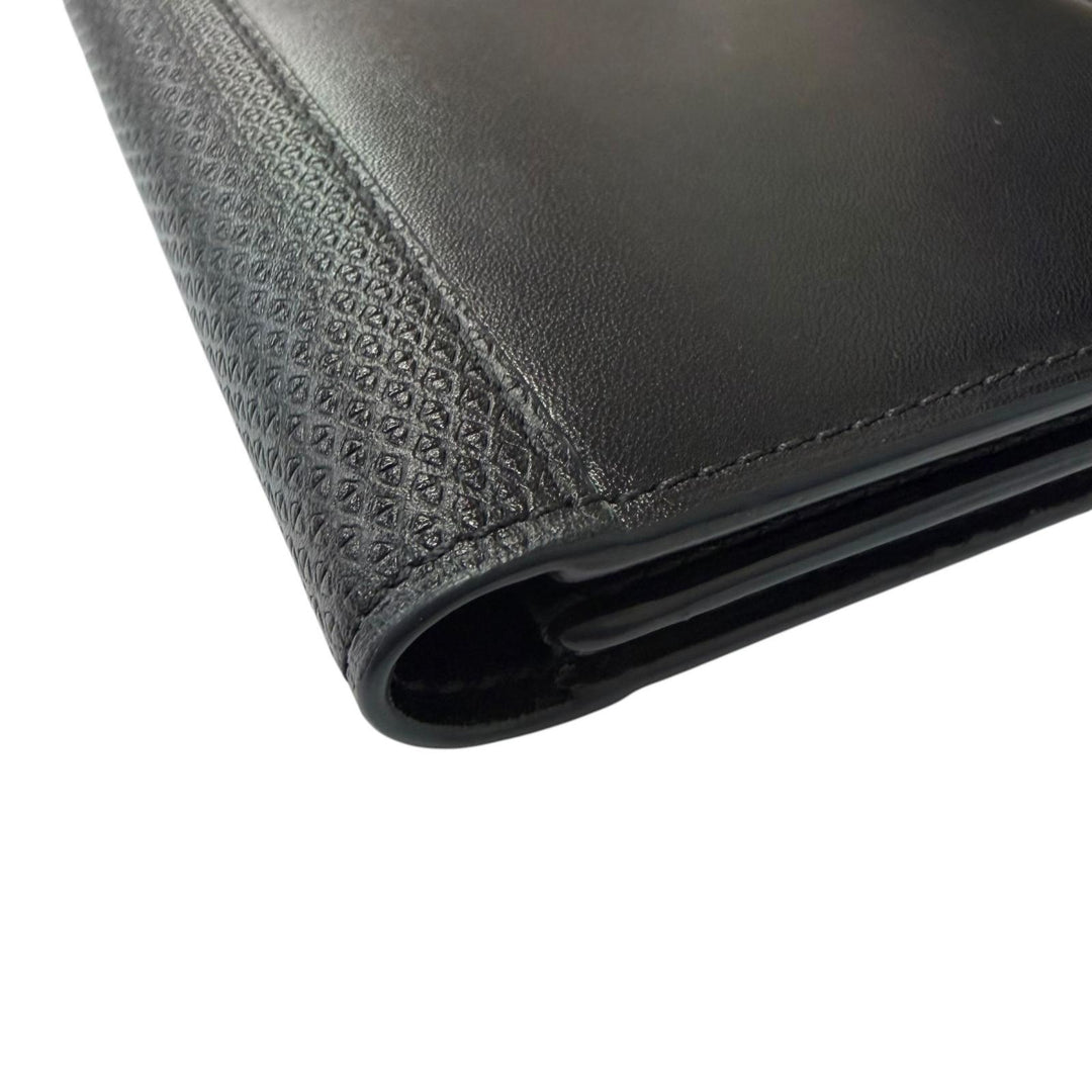 未使用品□John Lobb ジョンロブ Rasp Large Gusset Wallet レザー 二つ折り 札入れ 長財布 ブラック イタリア製 メンズ 定価161700円