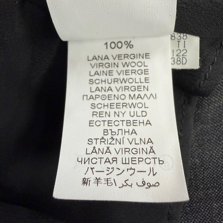 美品☆Brunello Cucinelli ブルネロクチネリ バージンウール100％ モニーレ・ピンバッチ付 テーラードジャケット グレー 38 伊製 正規品