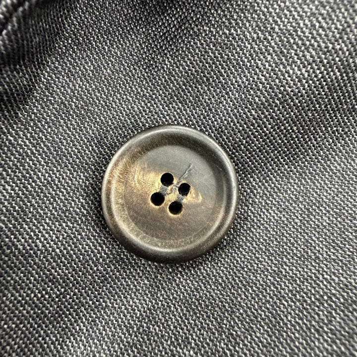 美品☆Brunello Cucinelli ブルネロクチネリ バージンウール100％ モニーレ・ピンバッチ付 テーラードジャケット グレー 38 伊製 正規品
