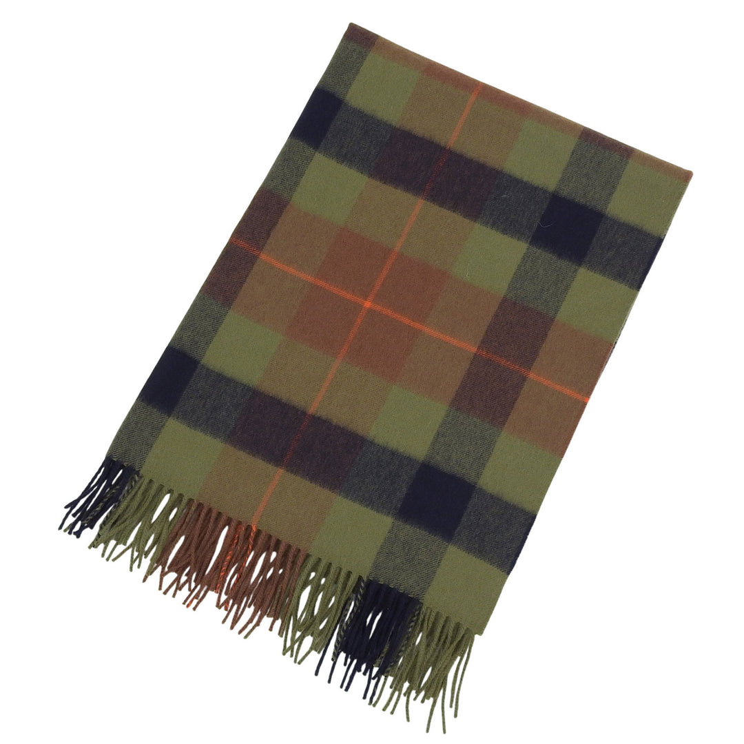 未使用品▲Johnstons of Elgin ジョンストンズ オブ エルガン カシミヤ100% チェック柄 フリンジ付き 大判 ショール マフラー 正規品